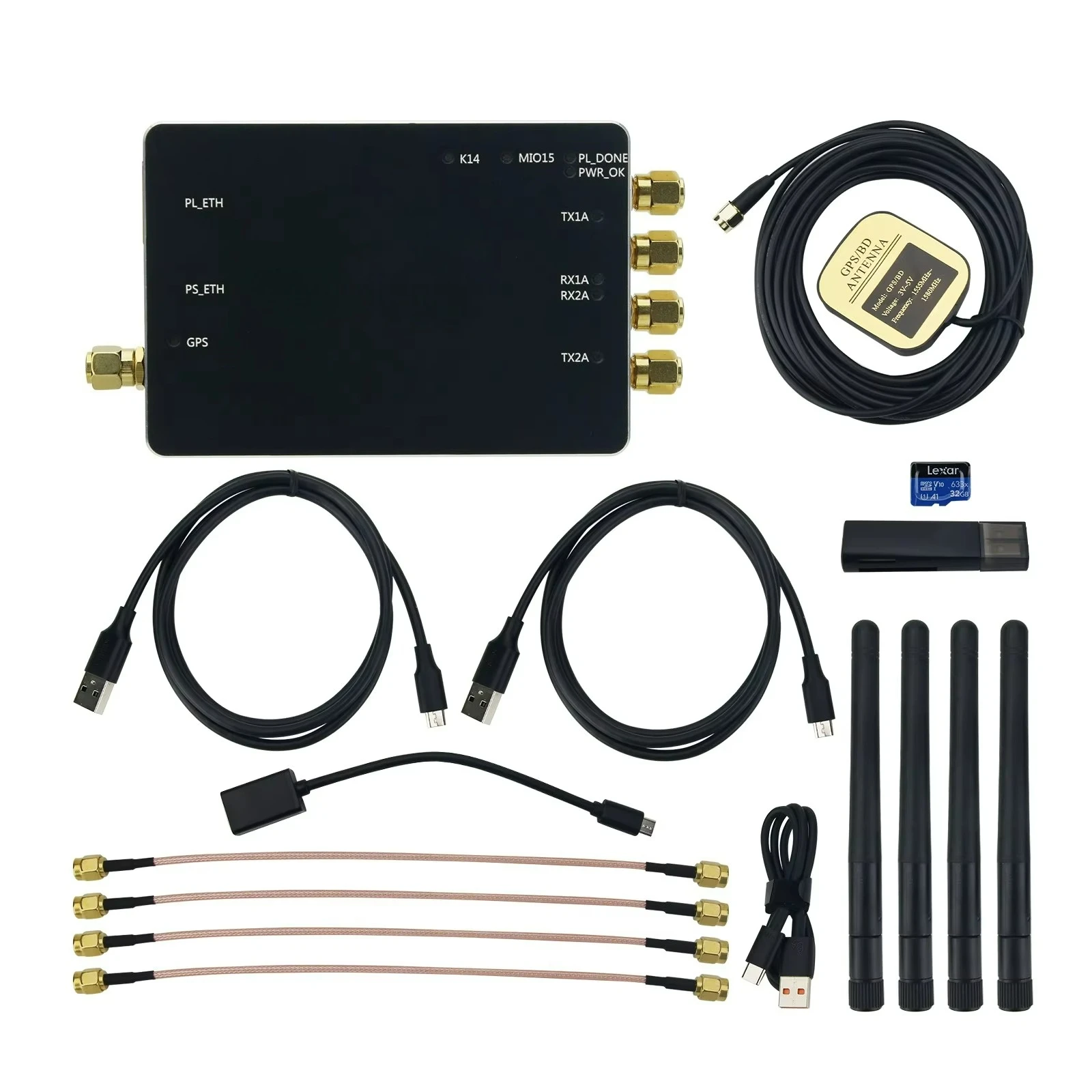 

Платформа Программно определяемая радиоплатформа с корпусом из черного алюминиевого сплава AD9361