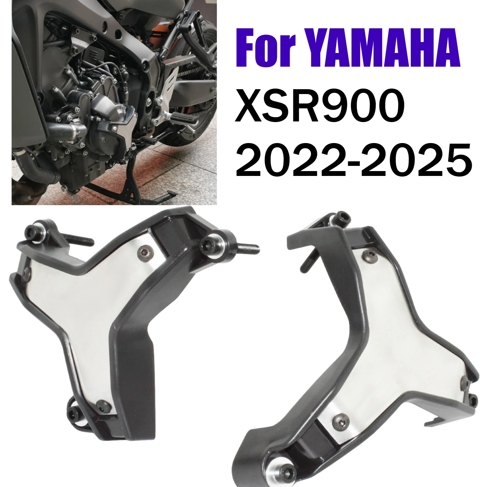 

For Yamaha XSR 900 2022-2025 Side Engine Guard Protection Cover Protective Sliders Crash Pad Protector XSR900 Falling Protection