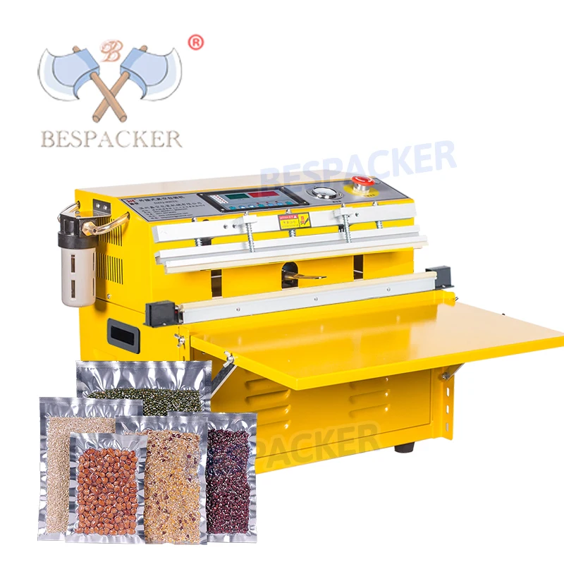 Bespacker 500TE Automatic Vacuum Sealer For Meat Chicken Seafood Fish Rice Brick Vacuum Packing Machine