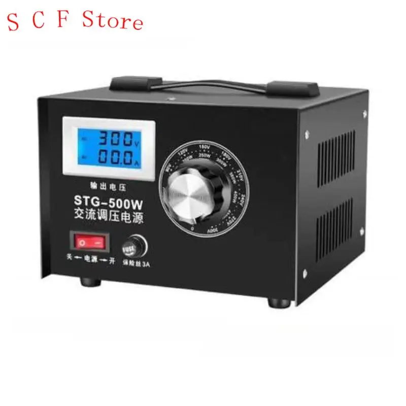 

STG 500W 220v Variac Regulator Automatic Voltage Adjustable Regulators Stabilizers Servo Motor 500W