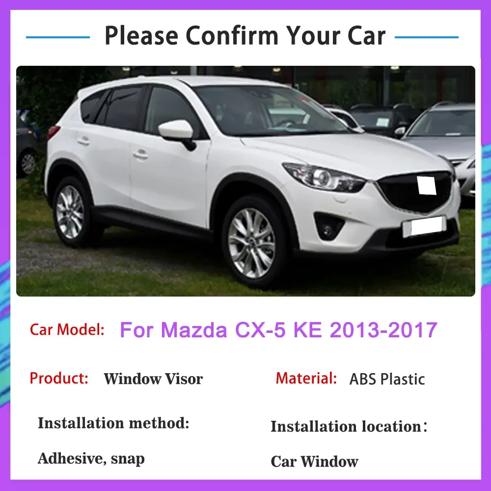 For Mazda CX 5 CX5 KE 2013~2017 Rain Sunshade Auto Window Visor Windshield Deflectors Protective Cover Ventilation Accessories