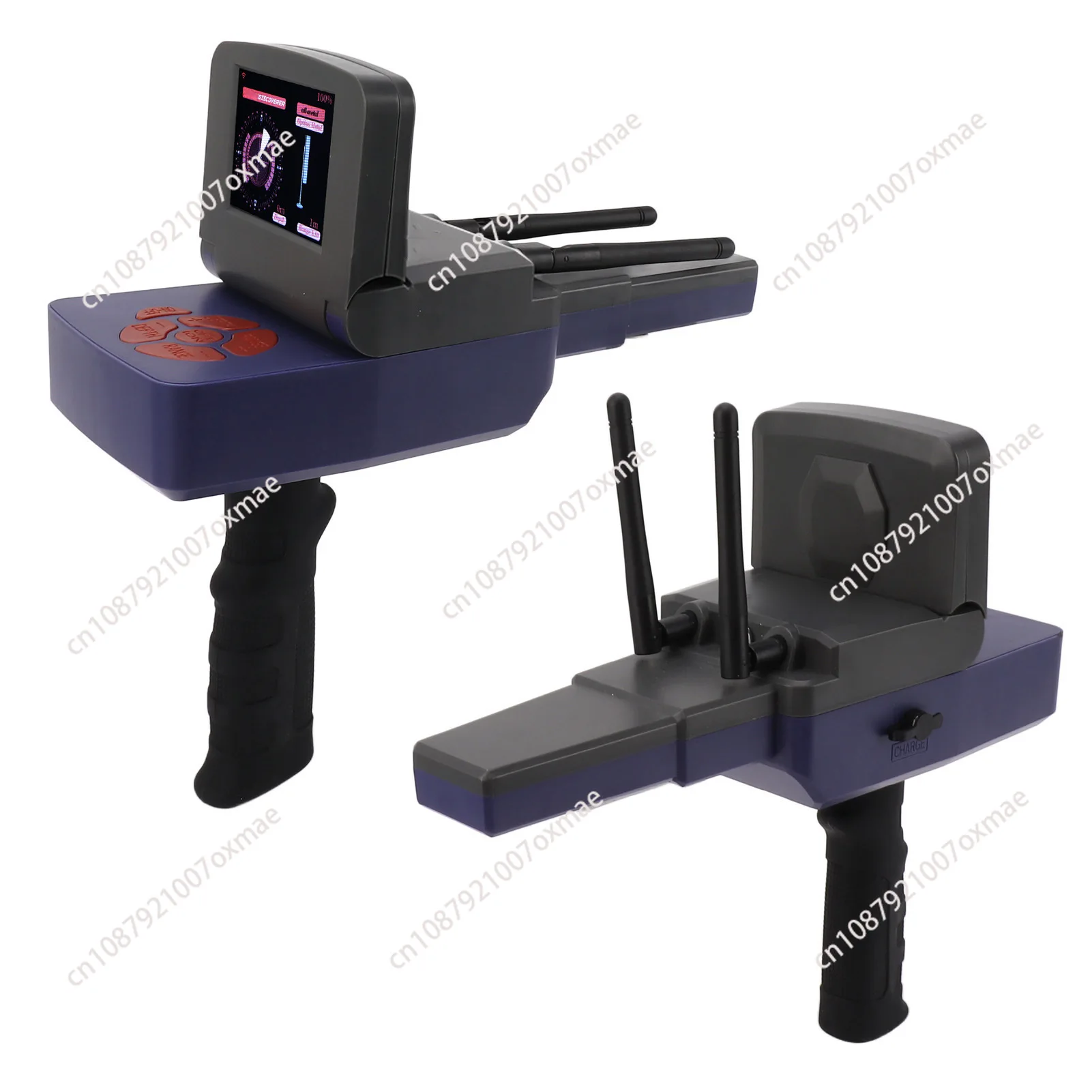 New Blue Remote Positioning Handheld Underground Metal Detector Field Scanning Search Device