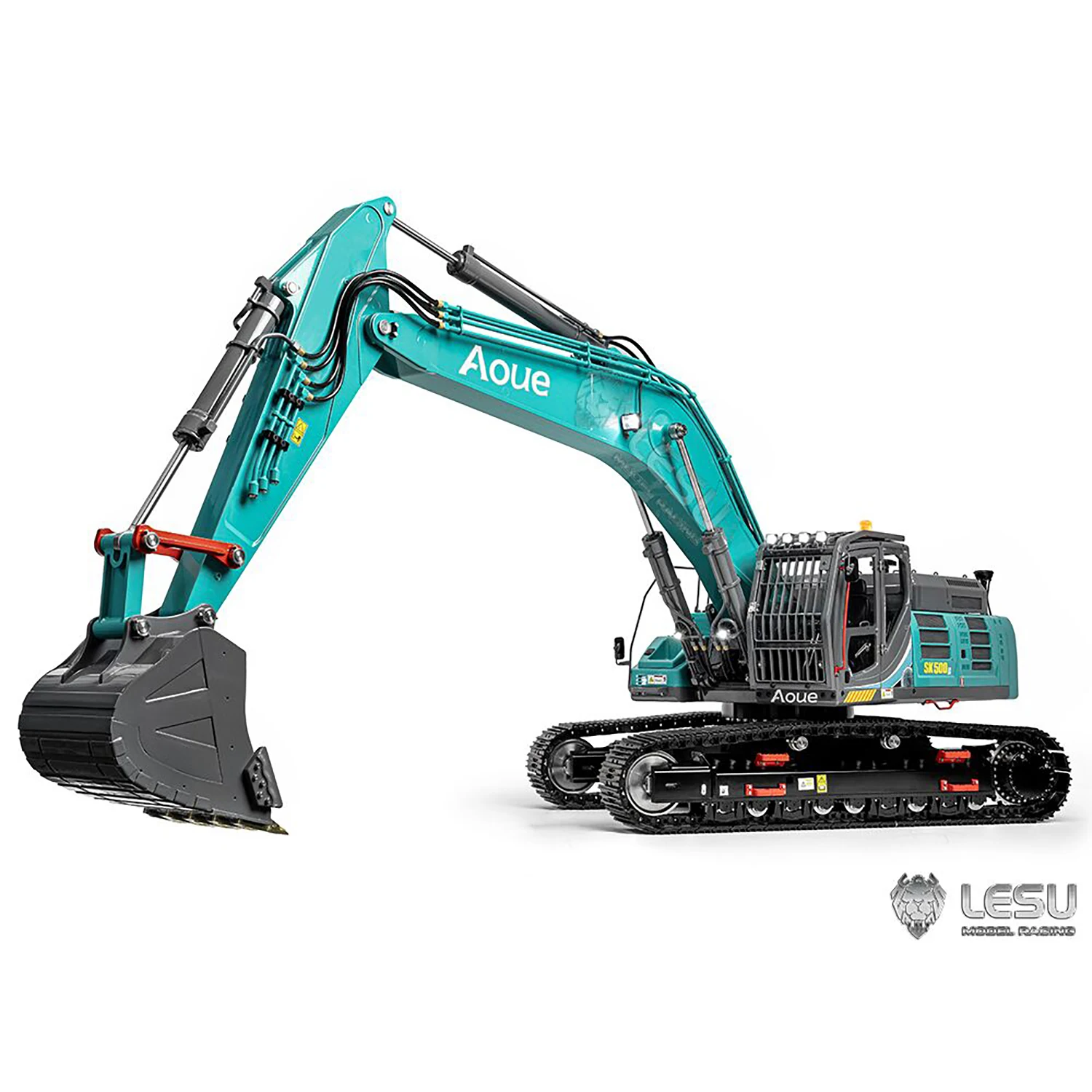 1/14 Sale LESU SK500 Hydraulic RC Excavator Metal Digger Painted Finished Remote Control Trucks Car Model with Light System Toys