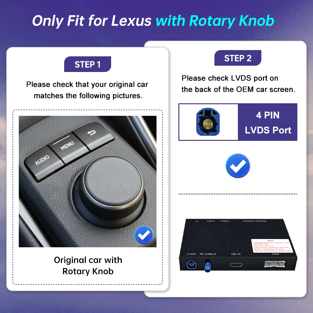 Wireless CarPlay Android Auto for Lexus NX RX IS ES GS RC CT LS LX LC UX GX 2014-2019 with Mirror Link Airplay Support Camera Car Player image 3