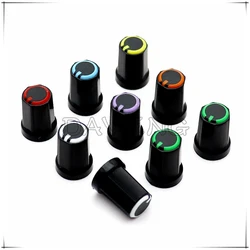 10PCS 12*16.5MM Plastic Double Color Knob Potentiometer Encoder Knob mixer Knob Cap 270° D-Shaped/Flower Shaped Inner Hole 6mm