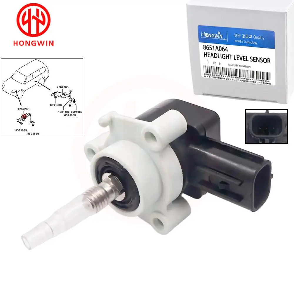 Front Suspension Height Sensor for Mitsubishi Pajero Montero V88 V93 V97 — Headlight Level Sensor Replaces OEM 8651A064