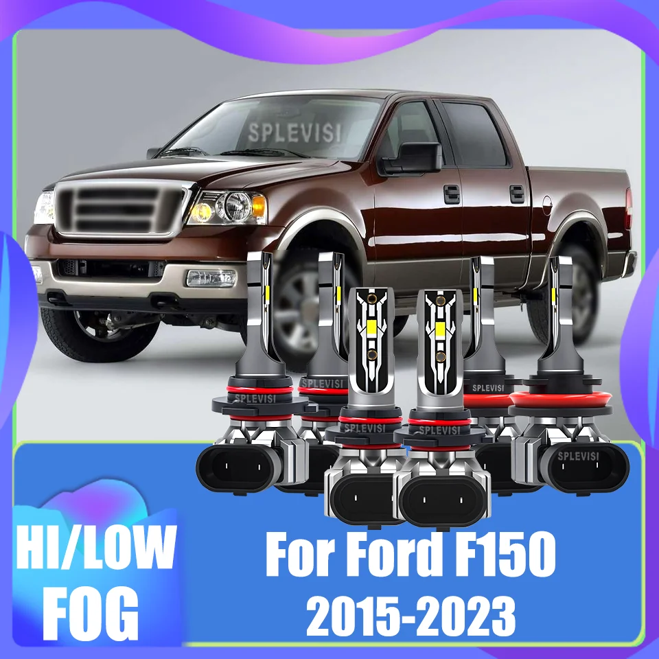 

Rustproof Automotive LED Fog Lights High Low Beam Set 360° Brightness For Ford F150 2015 2016 2017 2018 2019 2020 2021 2022 2023