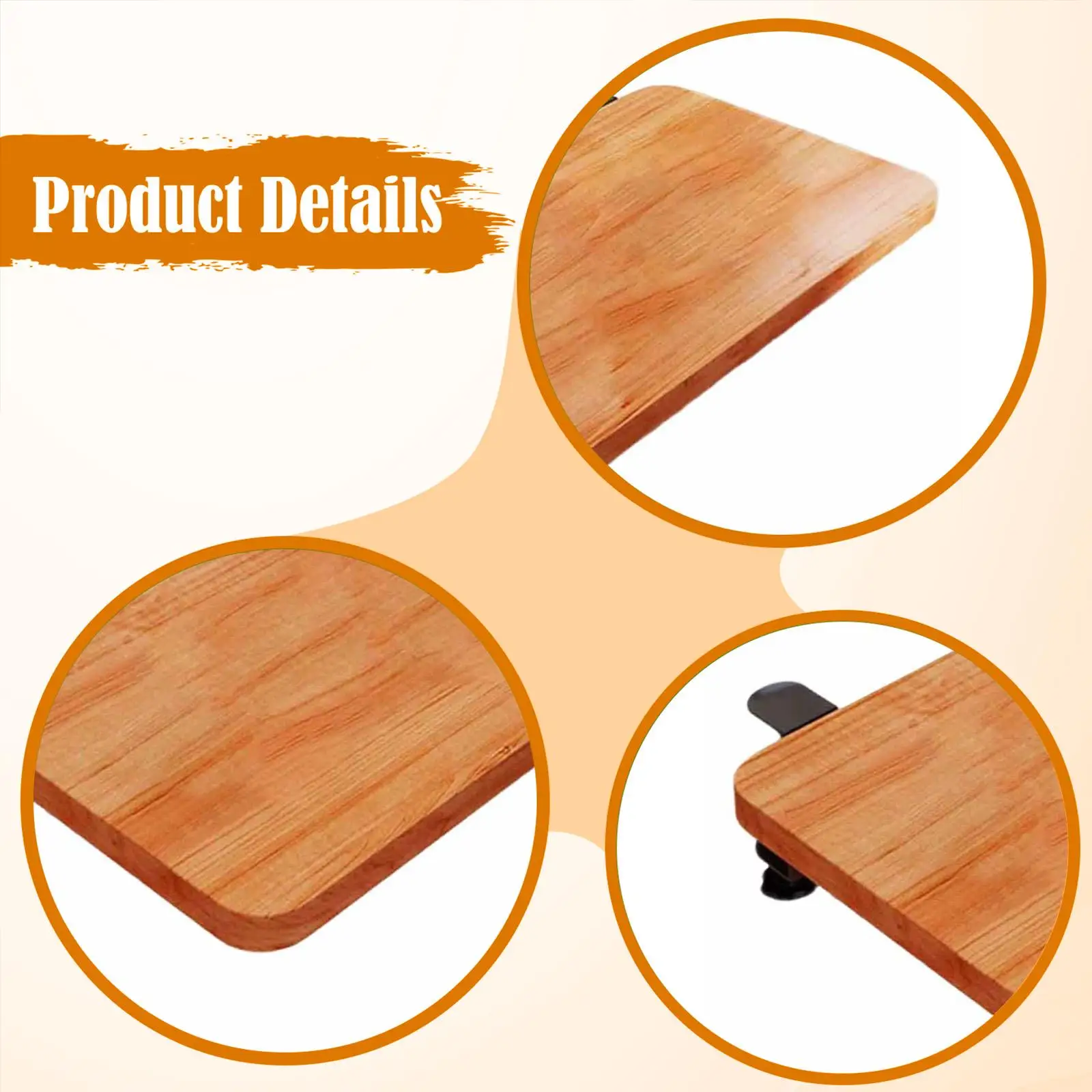 Desk Extender Tray Practical Accessories Space Saving Clamp on Ergonomic Desk Extender Board Wrist Support Easy Installation