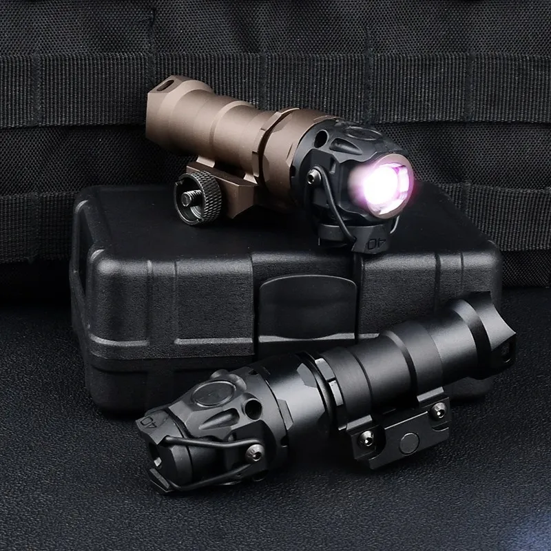 Tactical KIJI K1 IR Illuminator LED Flashlight Hunting Weapon Scout Light Dual Function Pressure Switch Fit 20mm Picatinny Rail