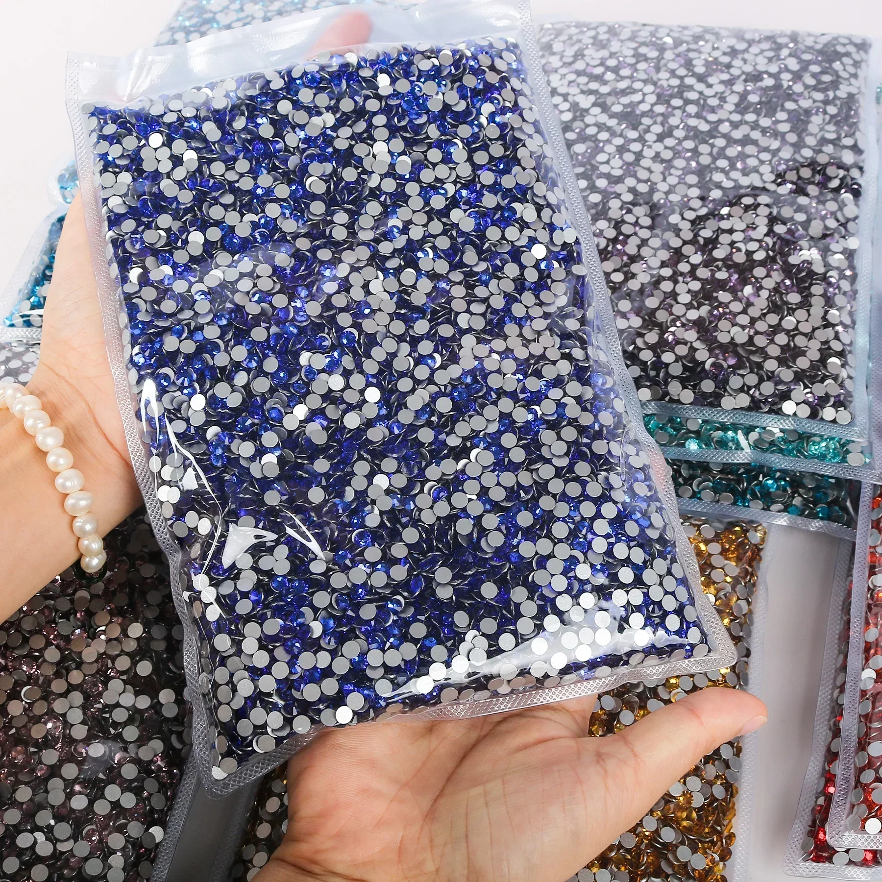 Wholesale Bulk Big Package 2-6mm Non Hot Fix Rhinestones  Flat Back Crystals Nail Diy Glitters Stone Parts Handmade Accessories