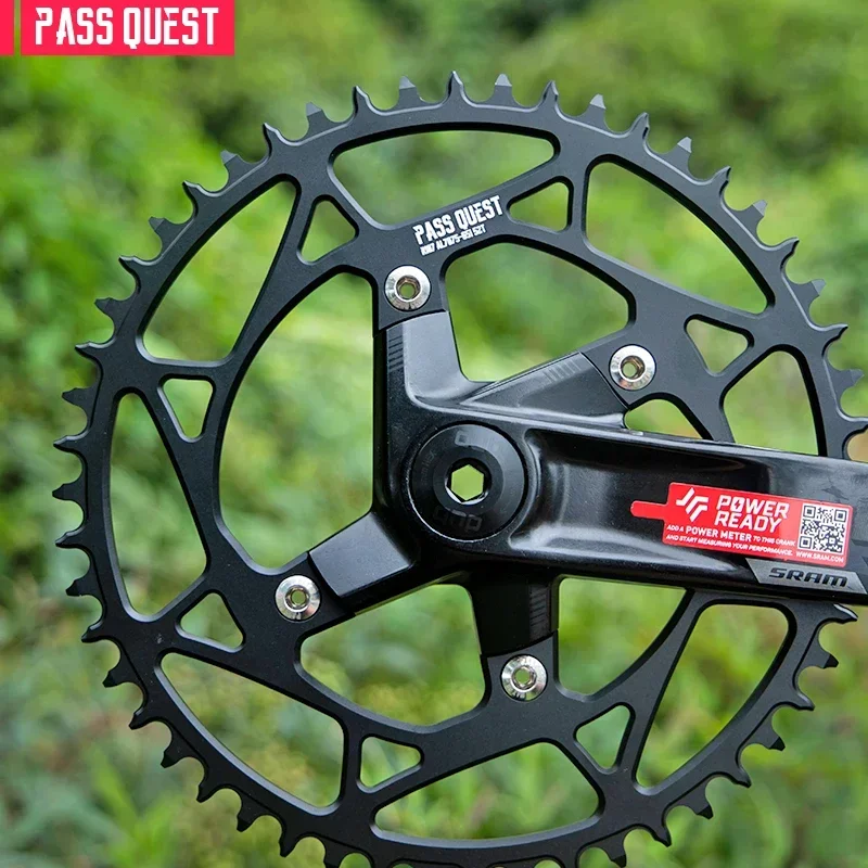 PASS QUEST Round Chainring 107BCD for Sram Rival AXS 12S Crankset 107 Bcd MTB Road Bike Chainwheel 36 40 42 54 56 58 T