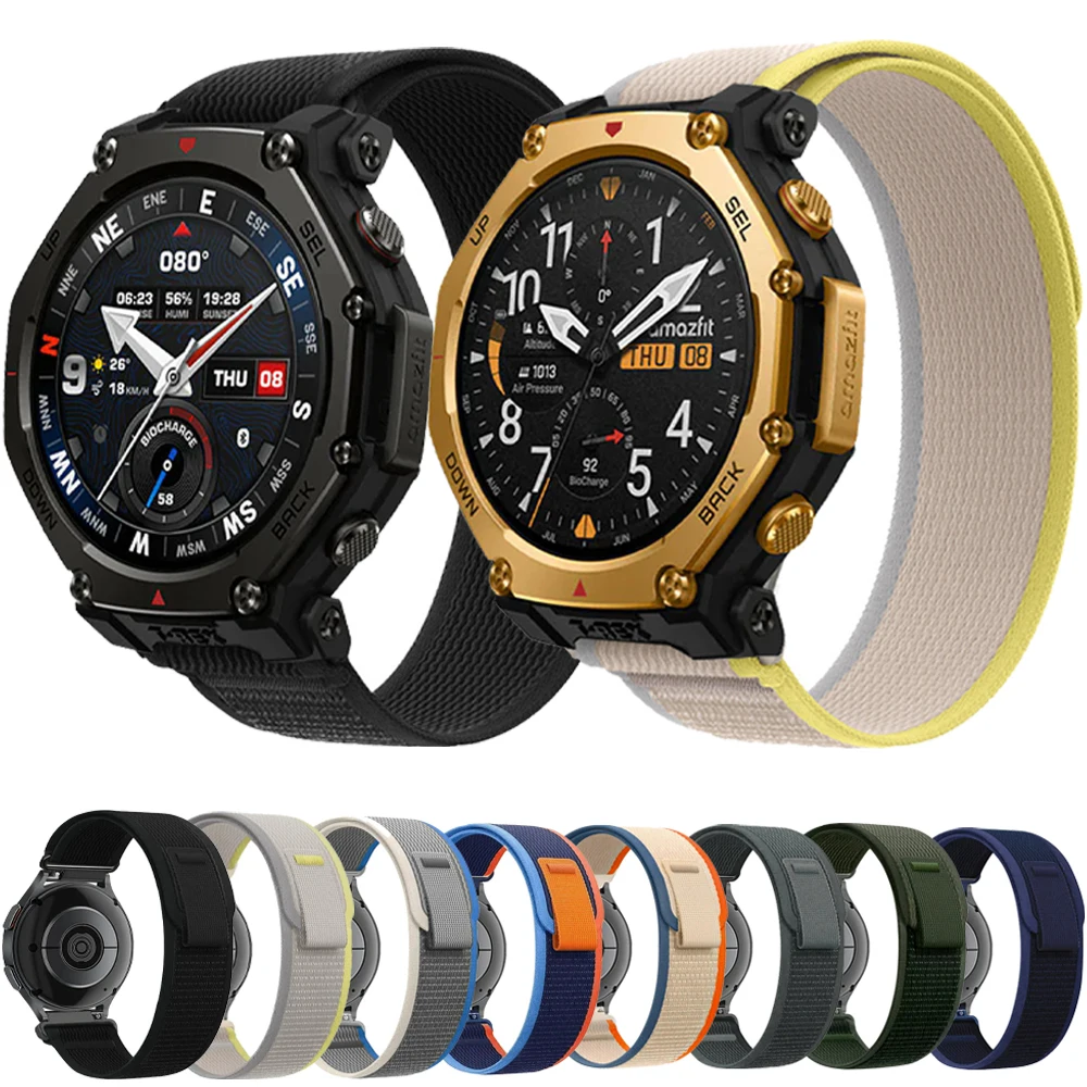 20/22 mm Trail Loop Nylonarmband für Amazfit T-Rex3 Pro 44/48 mm/Helio Sportarmband für Amazfit Active 2/GTS 4 mini/GTR 4 3 Band