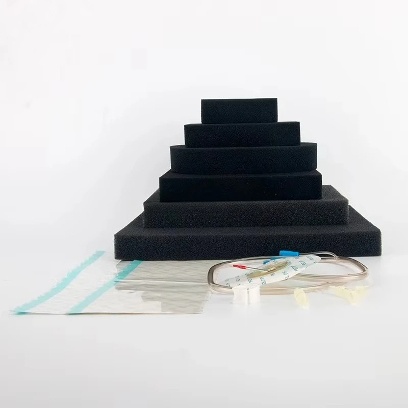 Sterile Negative Pressure Wound Therapy Dressing Kit  NPWT PU Foam with Different Size Disposable Sponge Medical Consumables