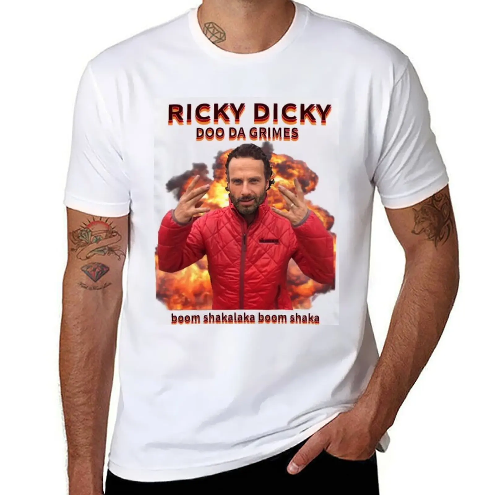

Da t Ricky shirts Dicky man T-Shirt for fit shirts Doo prints Grimes slim t with