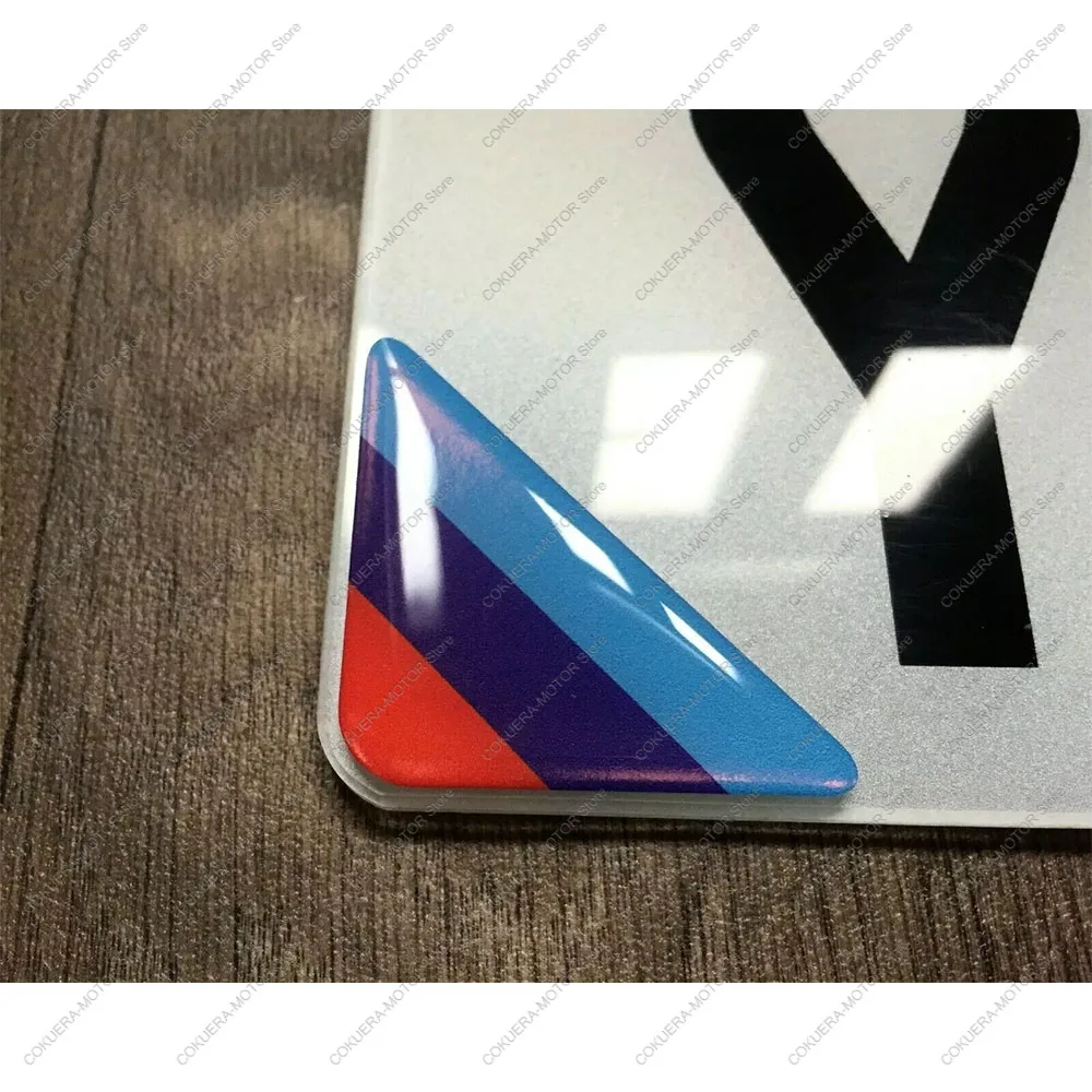 For BMW M Couple Stickers Decal Decal Gel Resin 3D Resin Gel Car Badge Sports style corner board 2 pcs