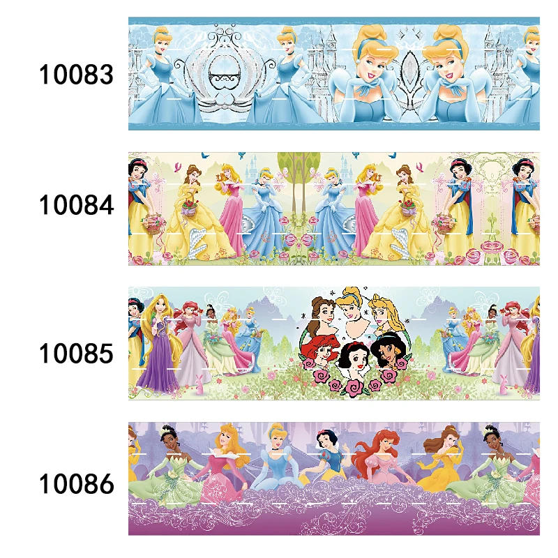 Disney 5Yards Princess Cartoon Ribbons 25MM 38MM Frozen Snow White Printed for Handmade Bows Webbing