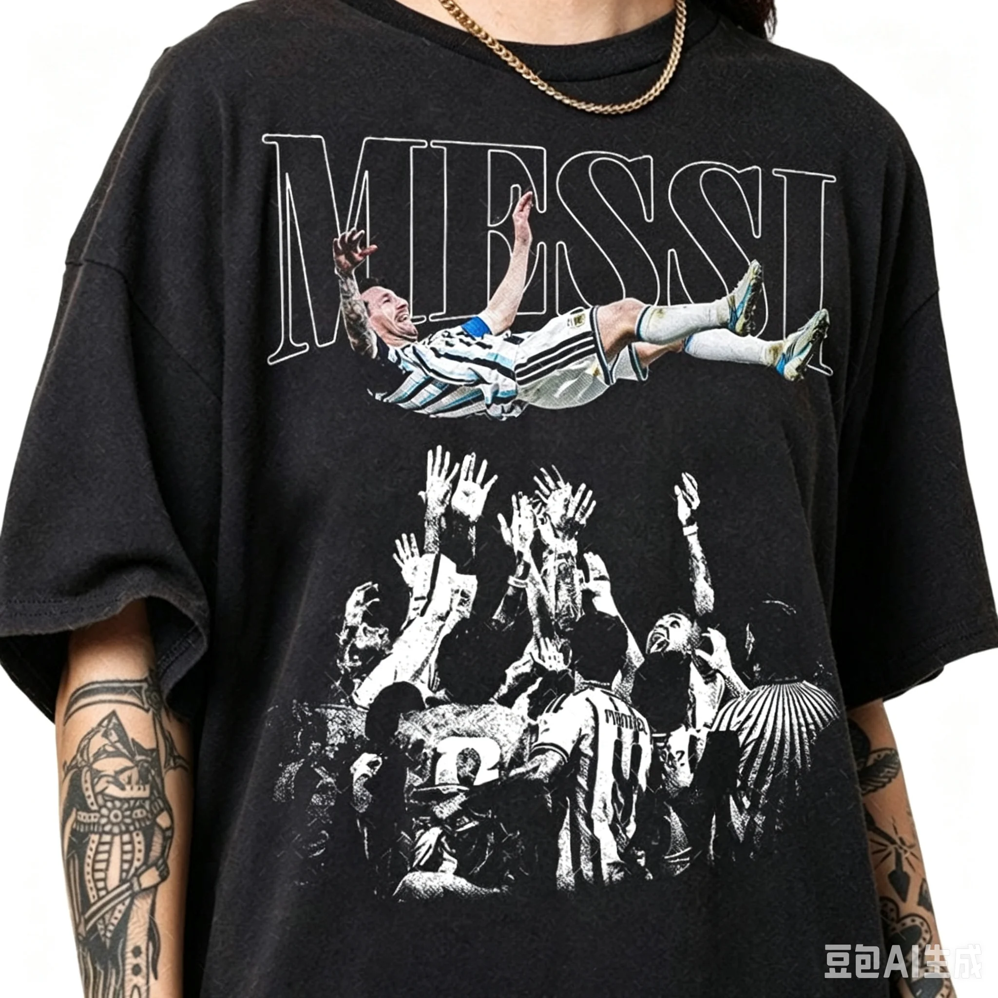Messi Champion Graphic T Shirt Men Vintage Argentina National Team Retro Print Oversized Casual Streetwear Short Sleeve Fan Tee