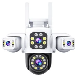 6MP Triple LENS  Yoosee APP Full Color Motion Detection Wireless PTZ WIFI IP Dome  Camera AI Humanoid Home Security CCTV Monitor