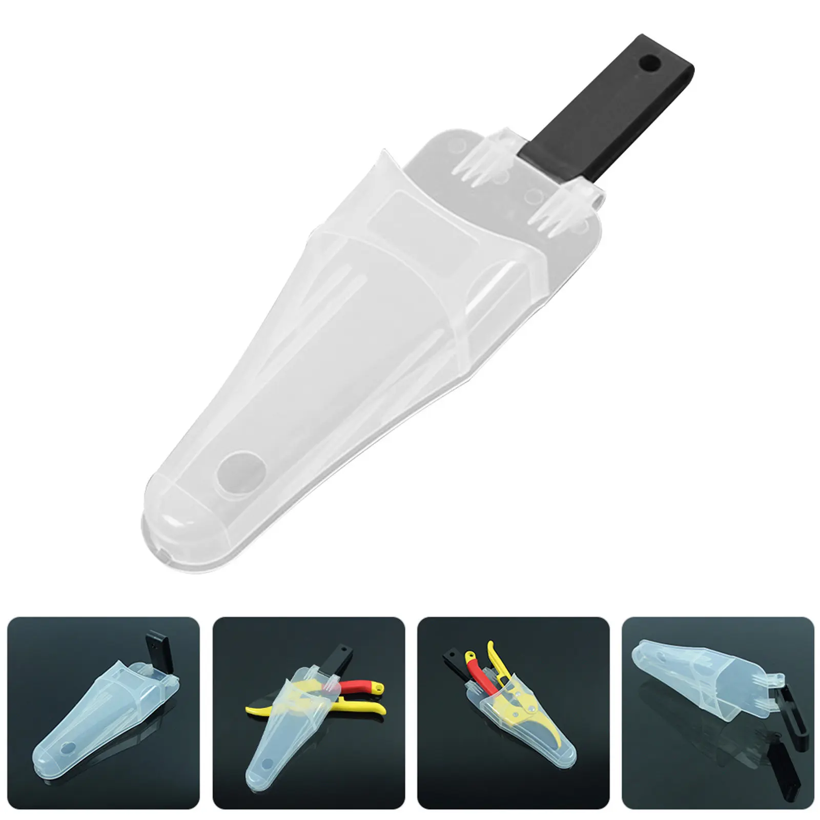 Scissors Protector Pe Material Transparent Garden Pruners Shears Holder Portable Waist Clip Storage Multi-Function Tool Case