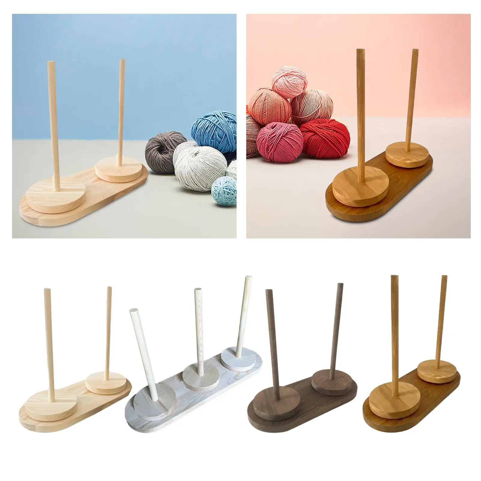 Yarn Holder Presents Portable Sewing Accessory Wooden Roll Paper Towel Holder