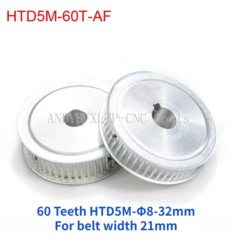 1Pcs HTD5M 60 Teeth Synchronous Timing Pulley Keyway Bore 8/10/12/14/15/16/17/18/19/20~32mm for Width 21mm HTD5M 60T Gear Wheel