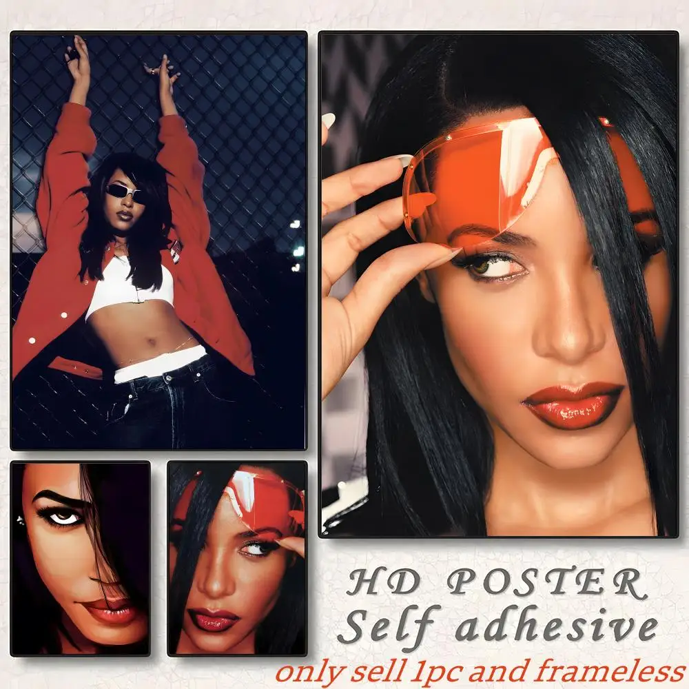 Aaliyah Poster Gift with prints Home bedroom living room decoration promotion and display