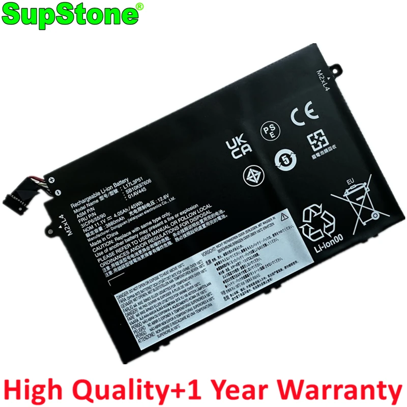 Batería para Portátil 01AV447 01AV448 L17M3P52 para Lenovo ThinkPad E480 E580 E490 E495 E585 E590 01AV446 L17C3P51 SB10K97608 SB10K97607