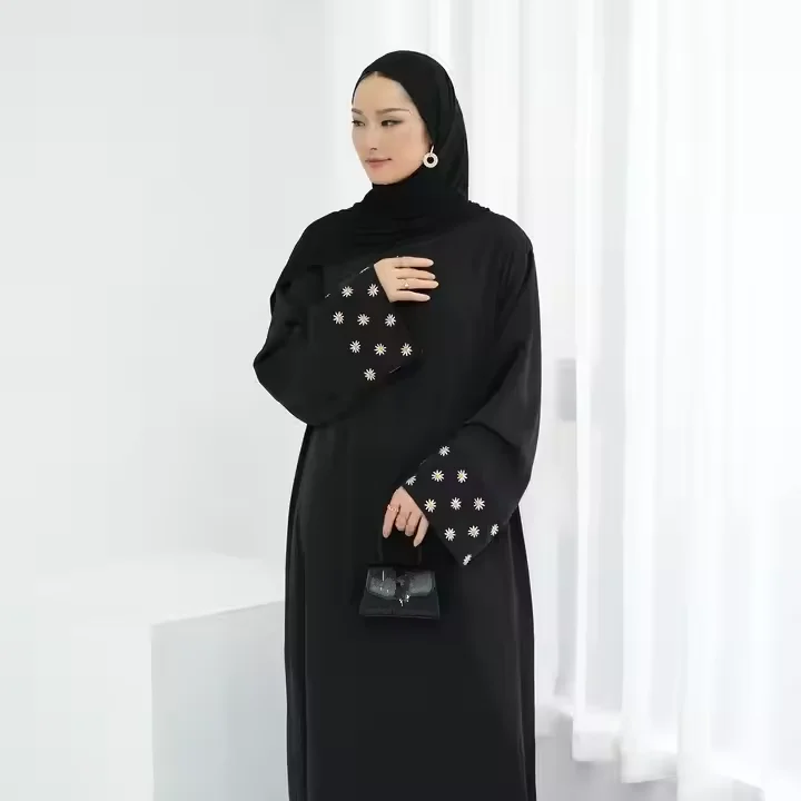

Eid Ramadan Embroidery Dubai Abaya Women Muslim Maxi Dress Islam Jalabiya Turkey Kaftan Arabic Robe Caftan Marocain Femme Abayas