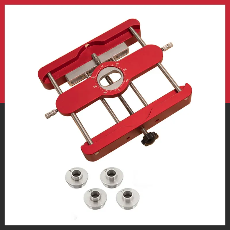 All Metal Precision mortasing Jig Loose Tenon Joinery Jig 2 in 1 Punch Locator Doweling Jig Connector Fastener strumenti per la lavorazione del legno