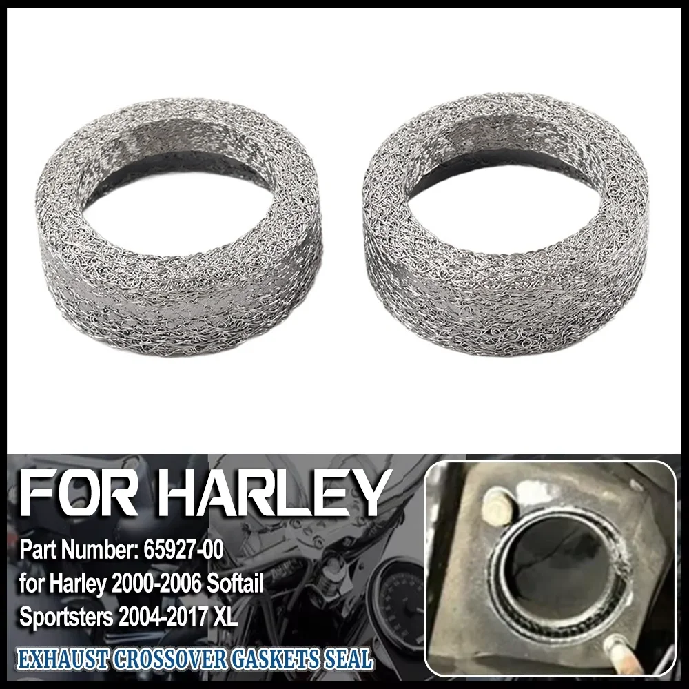 

Exhaust Crossover Gaskets Seal Replace 65927-00 For Harley Sportsters XL 2004-2017 Softail FXST/C FXSTS/B FLST/C 2000-2006