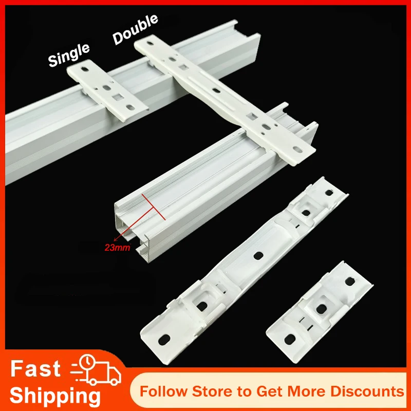 Hidden Spring Ceiling Bracket For Smart Electric Automatic Curtain Track Top Mounting Stainless Steel Accessories Rail Brackets