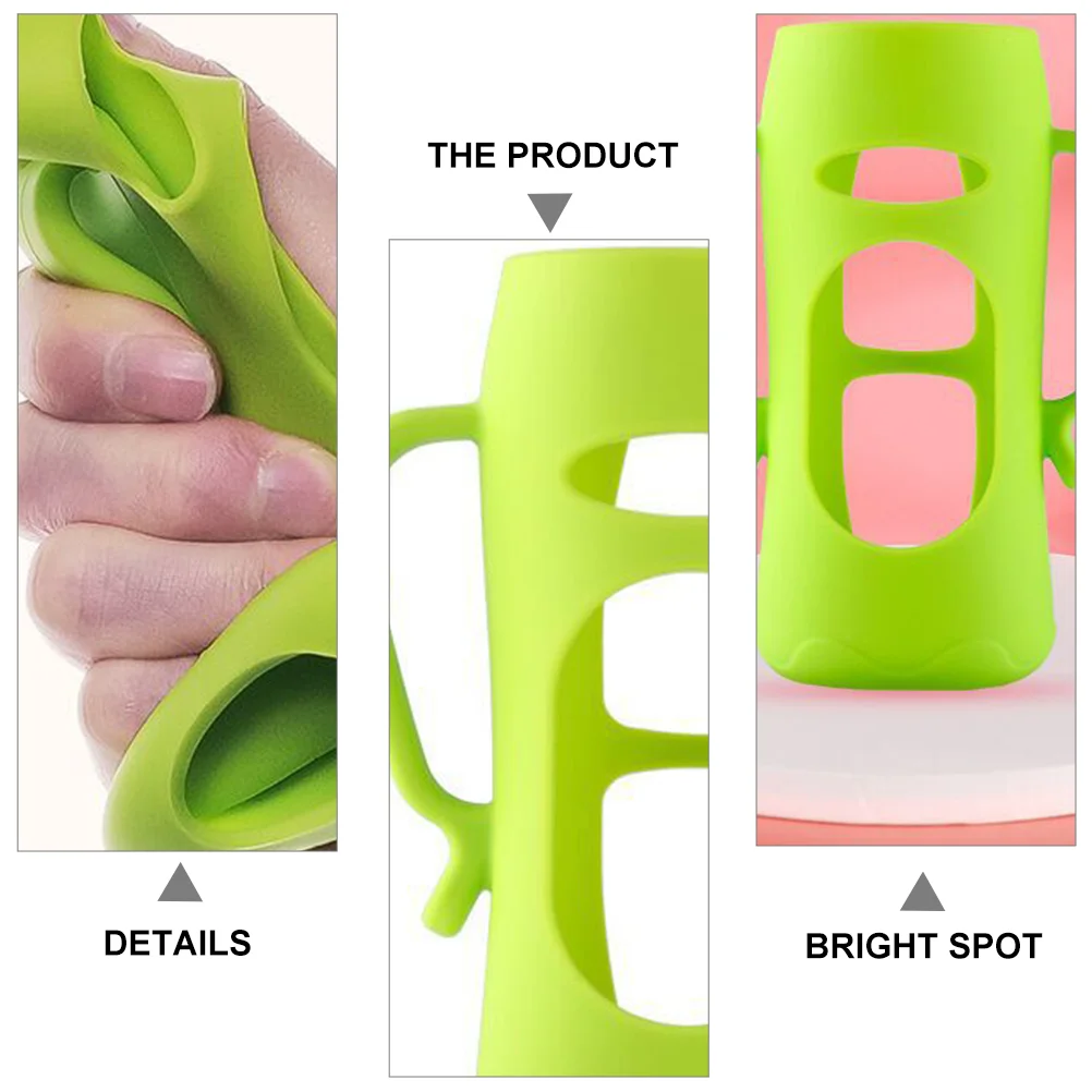 Clear Water Bottle Insulated Baby Cover Milk Feeding-Bottle Handle Green Silica Gel Bottles