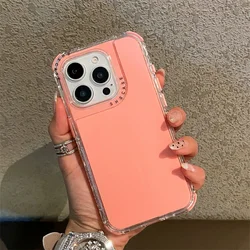 Three in one phone case for iPhone 16 15 14 13 12 11 Pro Max Plus anti fall protective cover bumper