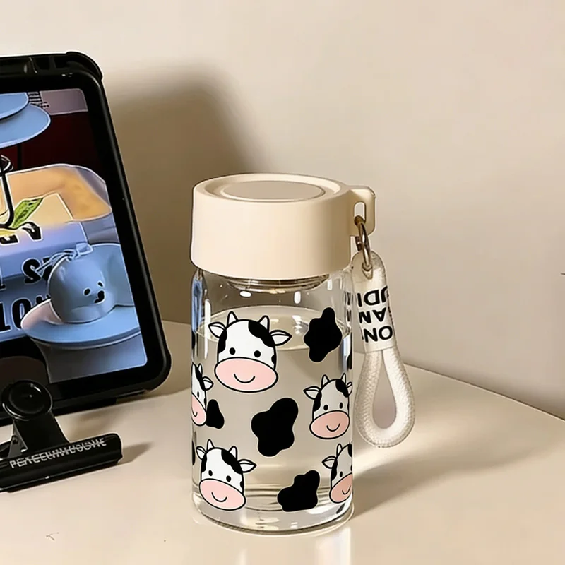 Cute Cow UV DTF Cup Wrap for 16oz Libbey Glass Can, Waterproof Transfer Sticker, Farm Animal Tumbler Decal, DIY Coffee Cup Decor