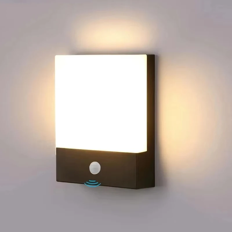 

Outdoor Wall LED Light Waterproof Motion Sensor Terrace Courtyard Balcony Door Front Lamp for Exterior Garden Aisle