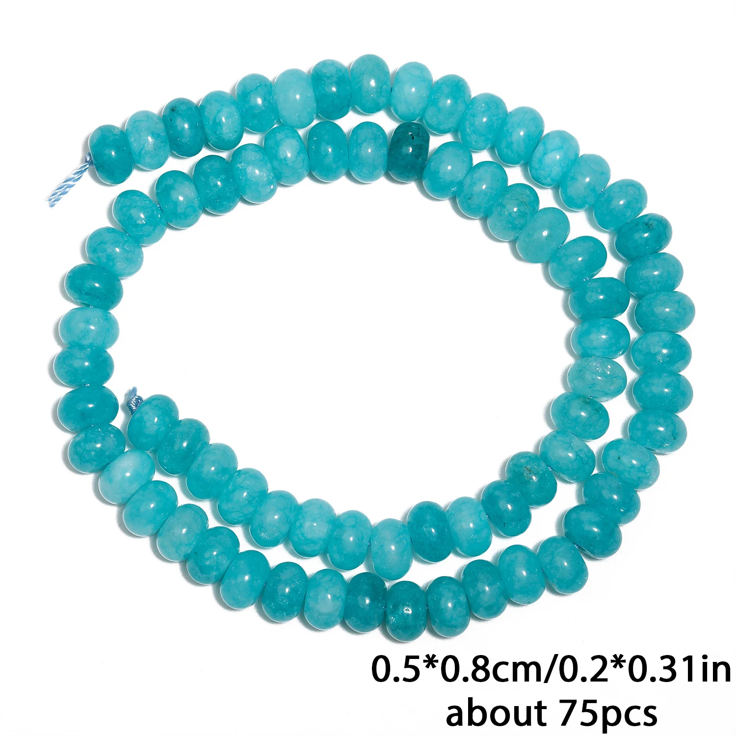 Natursteine Rondelle Spacer Perlen 5x8mm Gelb Grün Jade Flache Runde Perlen für Armbänder Perlen Schmuckherstellung Zubehör – Detail 31