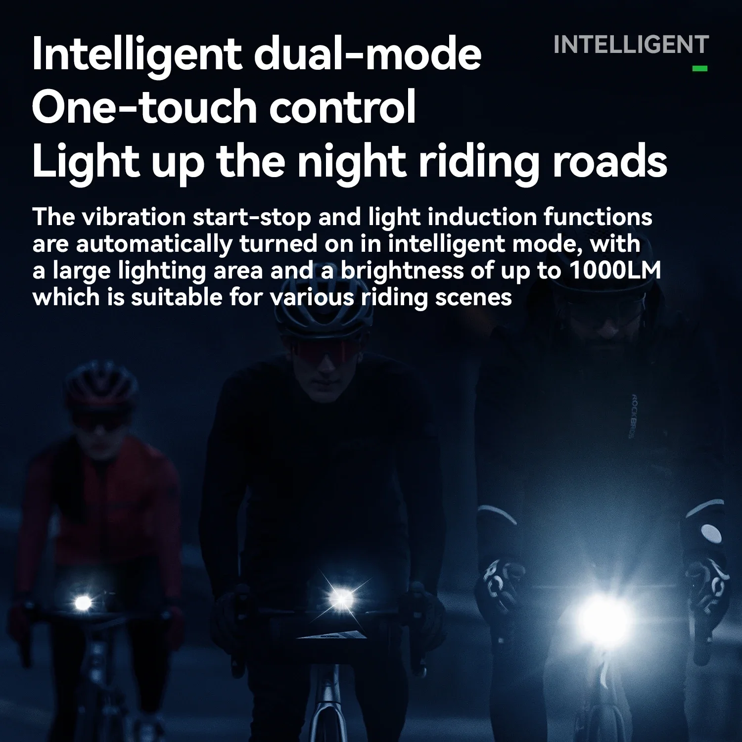 

ROCKBROS 1000LM Bicycle Front Hanging Light Bike Headlight Cut-off Line Intelligent Power Display Screen High Brightness Light
