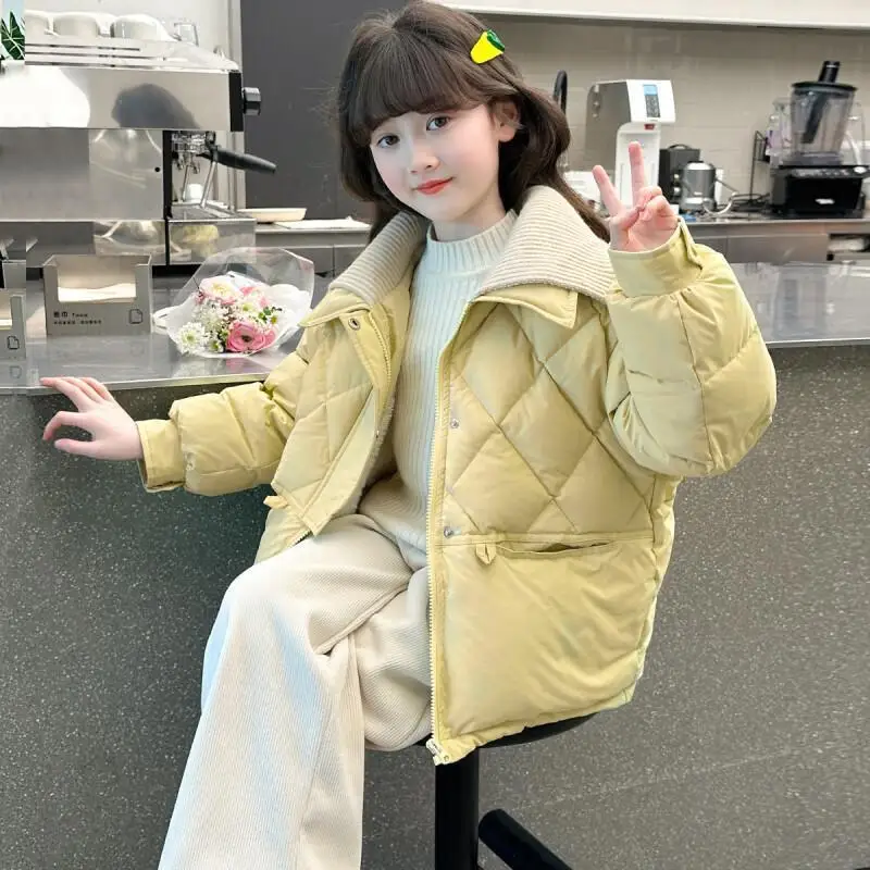 Hot Girl Winter Cotton-Padded Jacket Autumn Thicken Coat Keep Warm Tops Child Student Kawaii Fashion New Style Casual Clothing