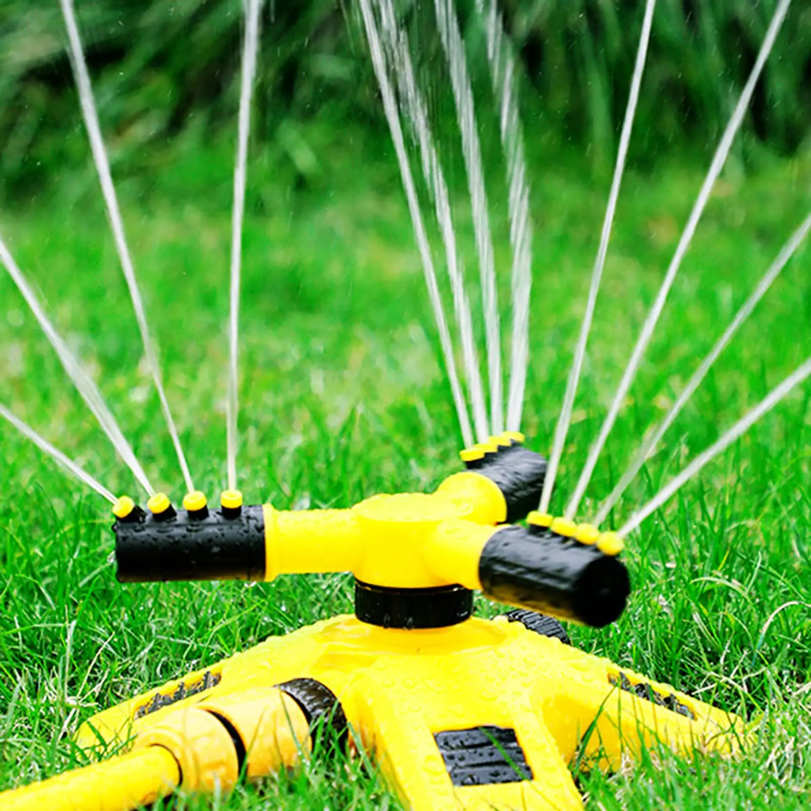 360-degree Automatic Rotating Three-prong Sprinkler Irrigation Rotary Sprinkler Tandem Sprinkler Watering Device