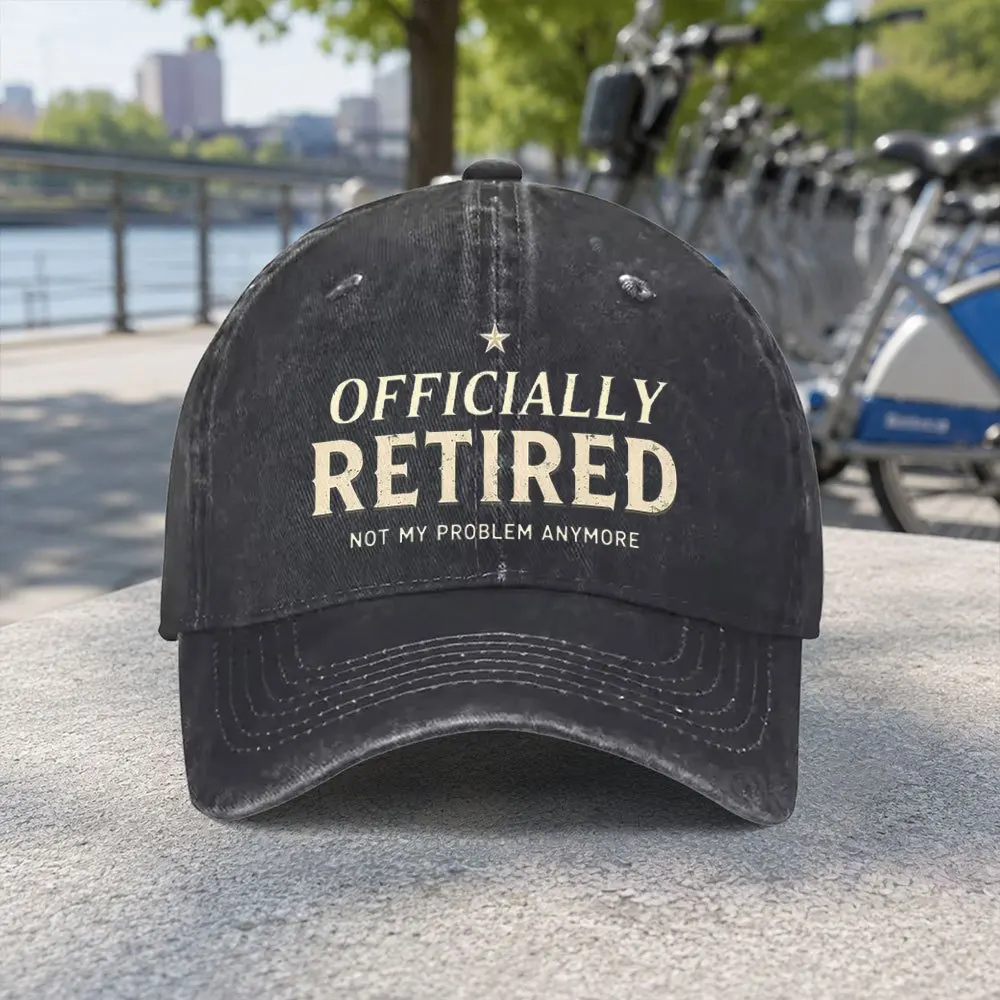 1-Piece Unisex Retirement-Themed Baseball Cap Suitable for Beach Fishing, Camping, Travel, and Outdoor Activities - Lightweight Hook-And-Loop Closure Cap, Washable Unisex Hat, Retirement Gift, Suitable for Fishing and Vacations