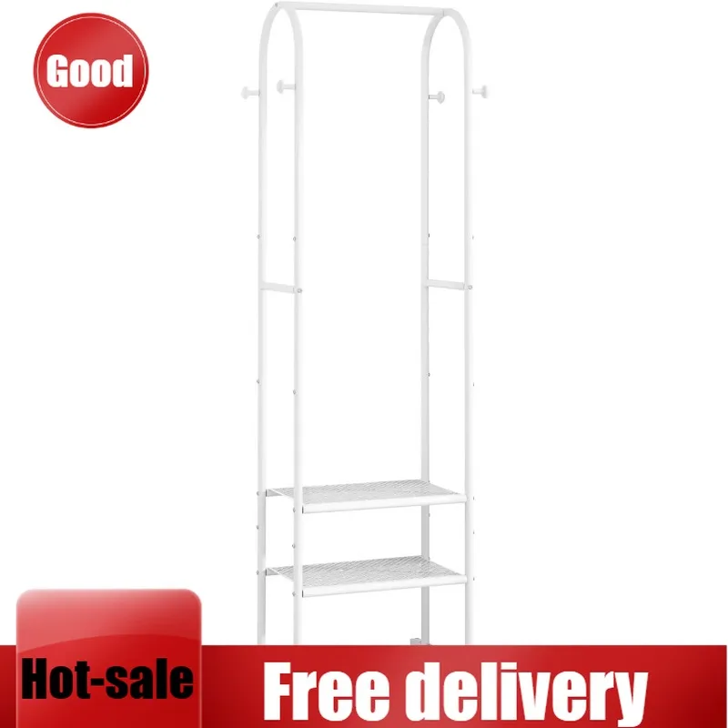 Cheng-Clothing Rack With Wheels,Modern Garment Rack With 3 Metal Shelves, 71.8Inches Display Rack For Hanging Clothes, Hanging