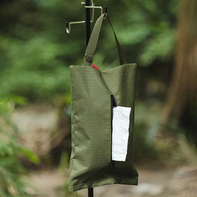 في الهواء الطلق التخييم الأنسجة حقيبة التخزين المحمولة الأنسجة صندوق تخزين للنزهة مع مقبض أكياس الأنسجة المعلقة المنزلية مع سحاب #4