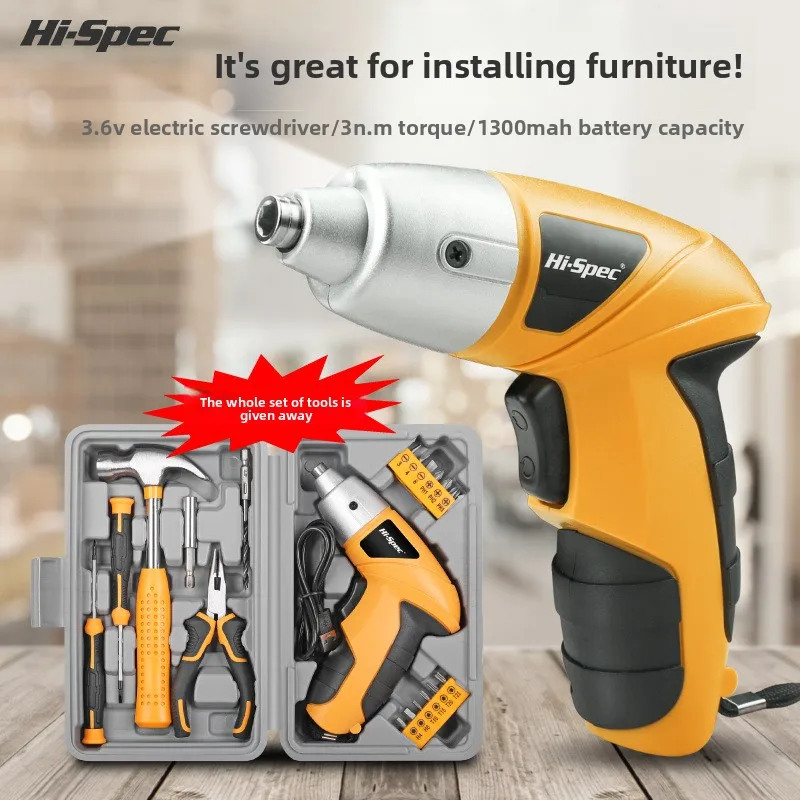 

Hi-Spec 20pcs 3 6V Electric Screwdriver Set Rechargeable Lithium Drill Cordless Mini Power Screwdriver Kit for Home Repair DIY U