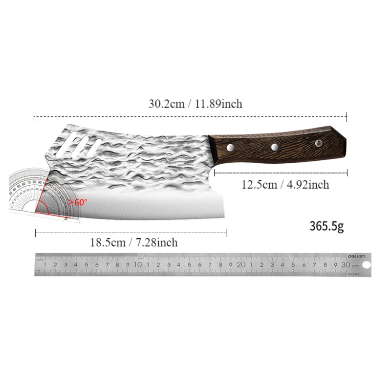 BAKULI Hand forged kitchen knife, kitchen specific chopping knife, meat cutter, kitchen knife, stainless steel household knife