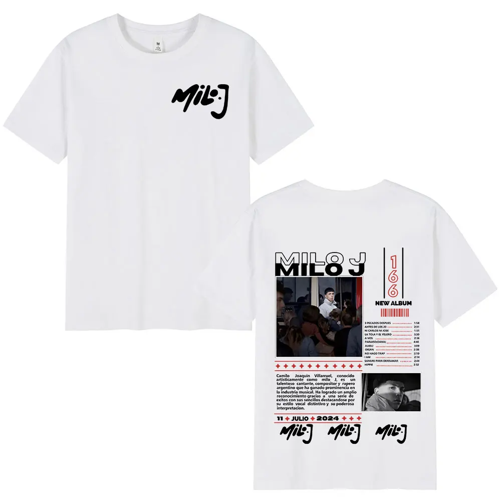 Rapper Milo J 166 Album Merch T Shirt Men Women Fashion Hip Hop T-shirt Cotton Casual Oversized Short Sleeve T-shirts Streetwear