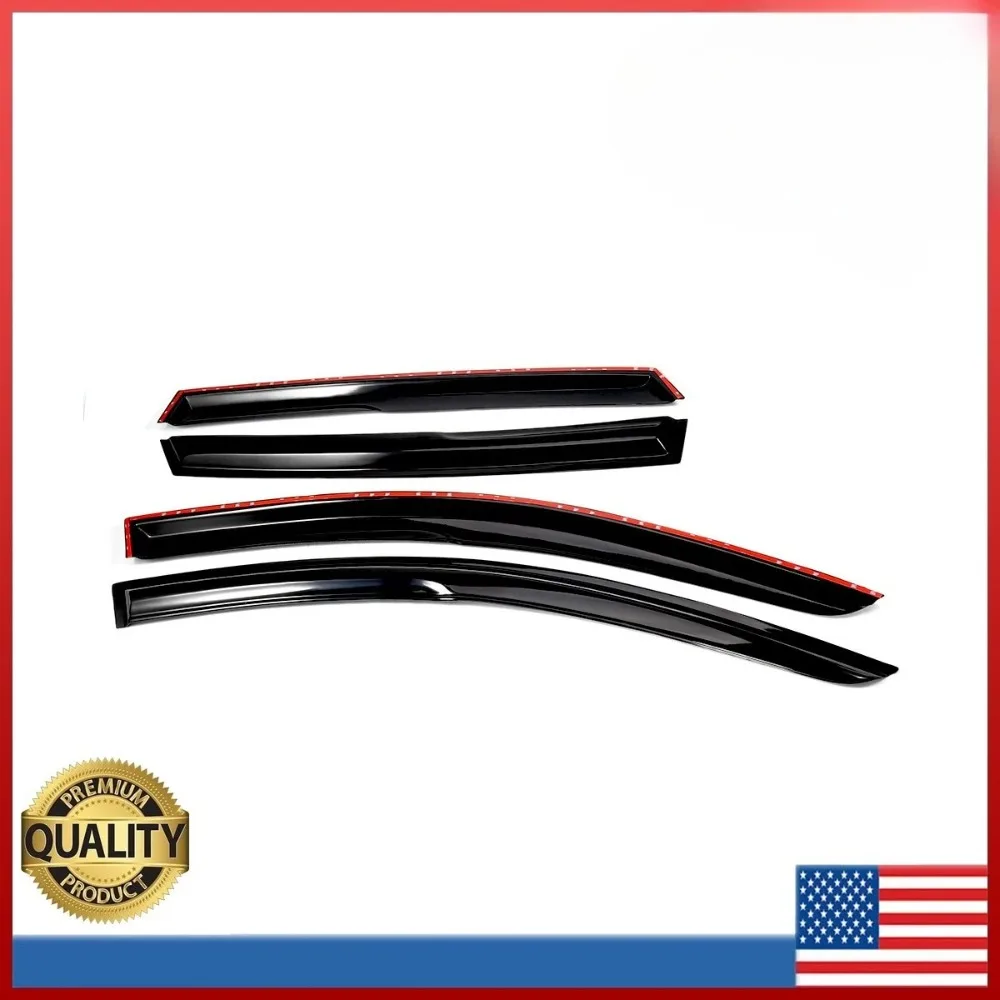 

Black Window Sun Vent Visor Rain Guards 4Pcs set Fit For Kia Optima 2016 -2019