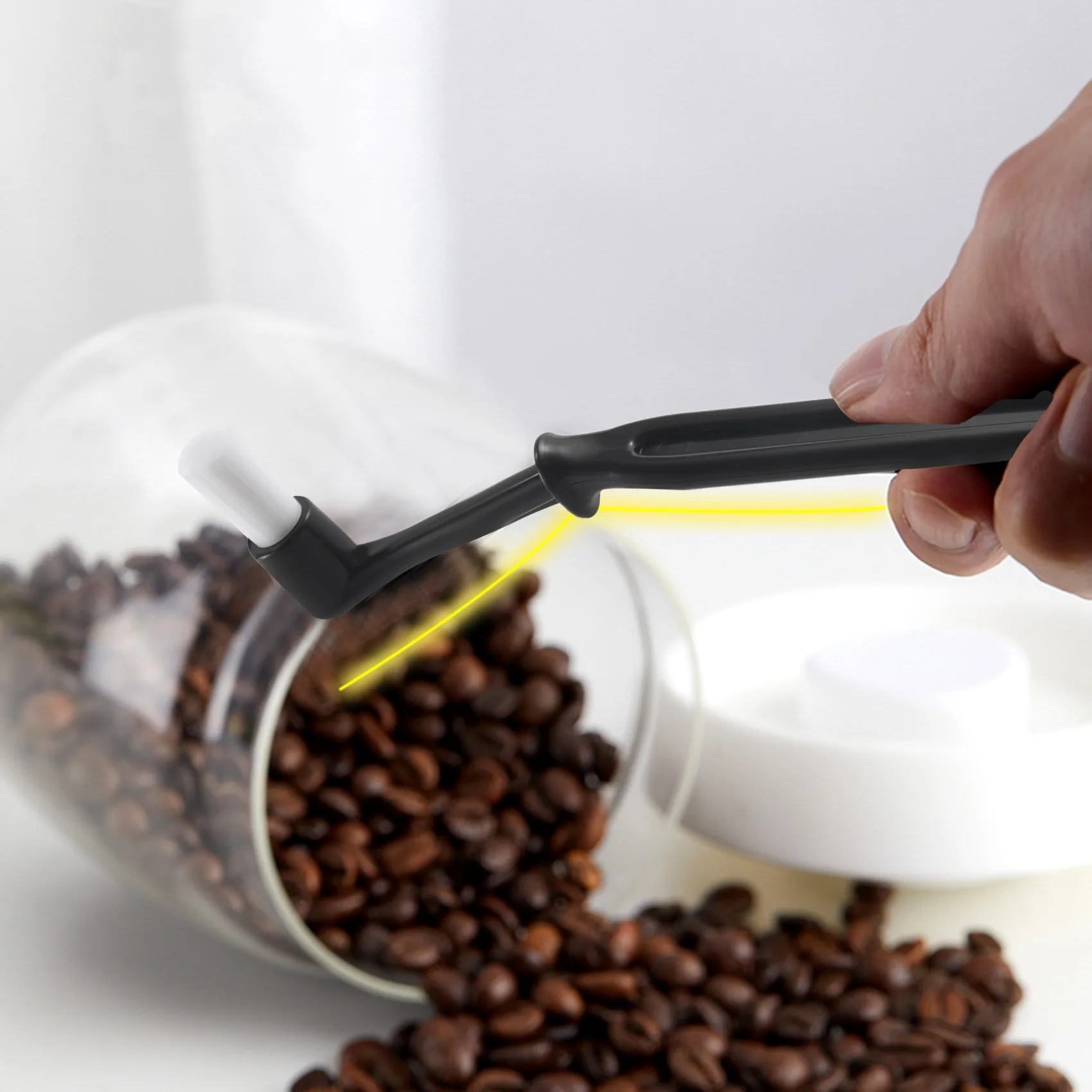 BAAJ-4 Pcs Coffee Machine Cleaning Set Coffee Grinder Brush Coffee Machine Group Head Cleaning Brush