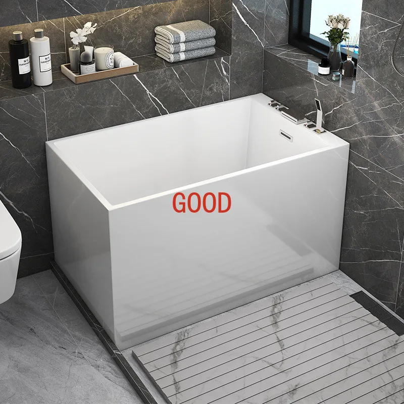 

Small unit bathtub with hardware, deep seated bathtub # # 998