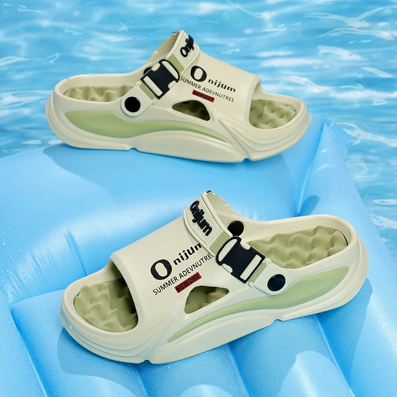 

YRZL Outdoor Sandals 2025 Summer Slides Comfortable Soft Slippers for Men Women Indoor Anti-Slip Lightweight Beach Casual Shoes