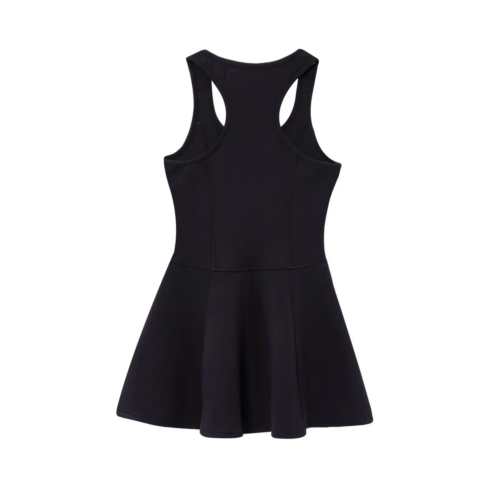 Couche spatiale en coton a-ligne gilet sans manches robe courte été nouvelles femmes mince col rond a-ligne sans manches débardeur robe courte